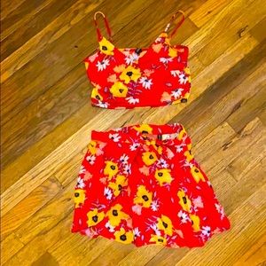 H&M Red Poppy Skirt